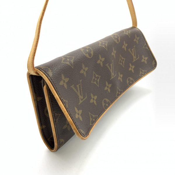 1240001034601 2 Louis Vuitton Pochette Twin GM Monogram Shoulder Bag Brown