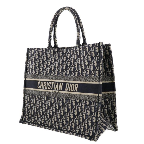 1240001034618 2 Dior Book Small Tote Bag Oblique Navy