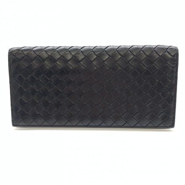 1240001034849 1 Bottega Veneta Long Wallet Round Zipper Intrecciato Gray