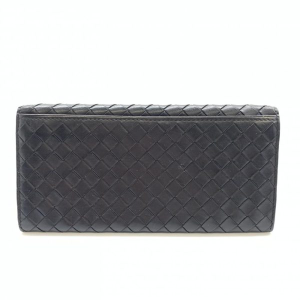 1240001034849 3 Bottega Veneta Long Wallet Round Zipper Intrecciato Gray