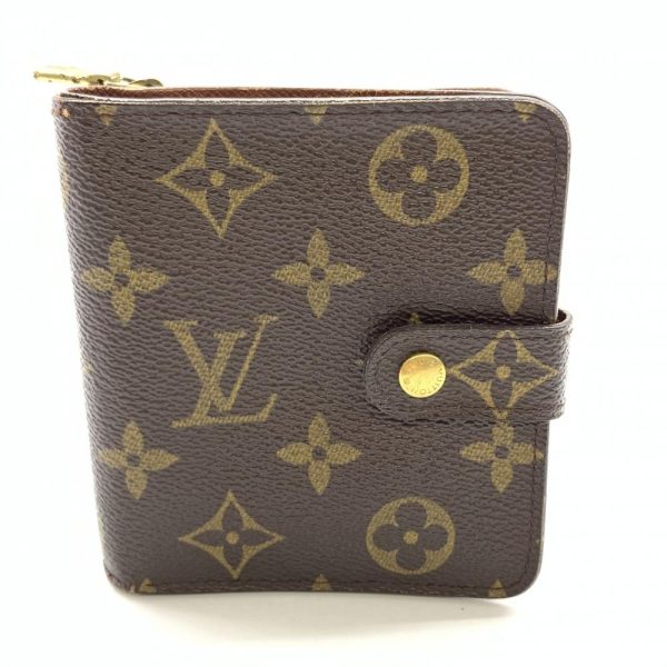 1240001035172 1 1 Louis Vuitton Compact Zip Folding Wallet Monogram Brown