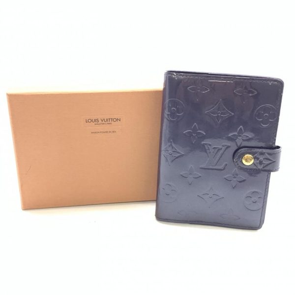 1240001035502 10 Louis Vuitton Agenda Pm Vernis Andigo Notebook Cover Enamel Purple