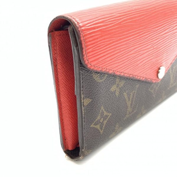 1240001035720 2 Louis Vuitton Portefeuille Marie Roulon Long Wallet Monogram Brown Red