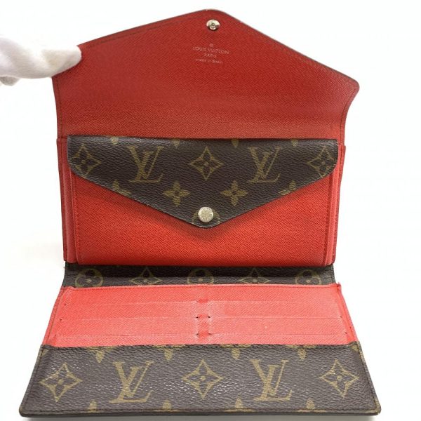 1240001035720 5 Louis Vuitton Portefeuille Marie Roulon Long Wallet Monogram Brown Red