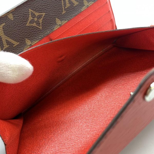 1240001035720 6 Louis Vuitton Portefeuille Marie Roulon Long Wallet Monogram Brown Red