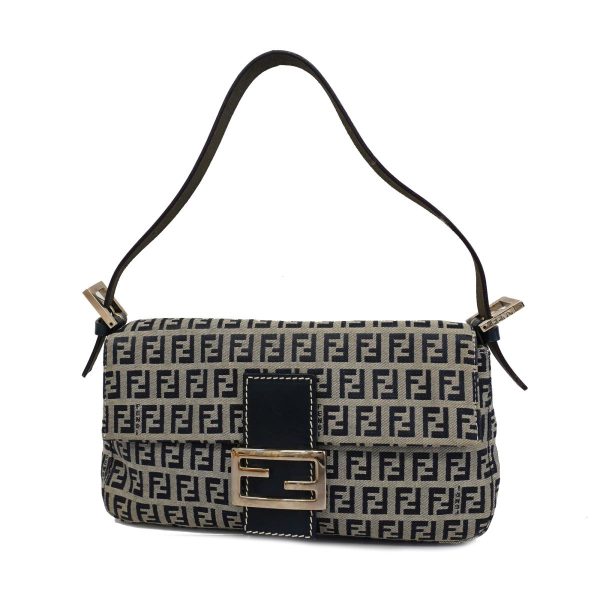 1240001035995 1 Fendi Zucchino Mamma Bucket Nylon Handbag Gray