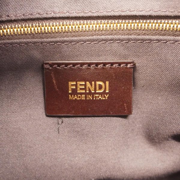 1240001036007 5 Fendi Zucchino Mamma Bucket Nylon Handbag Brown