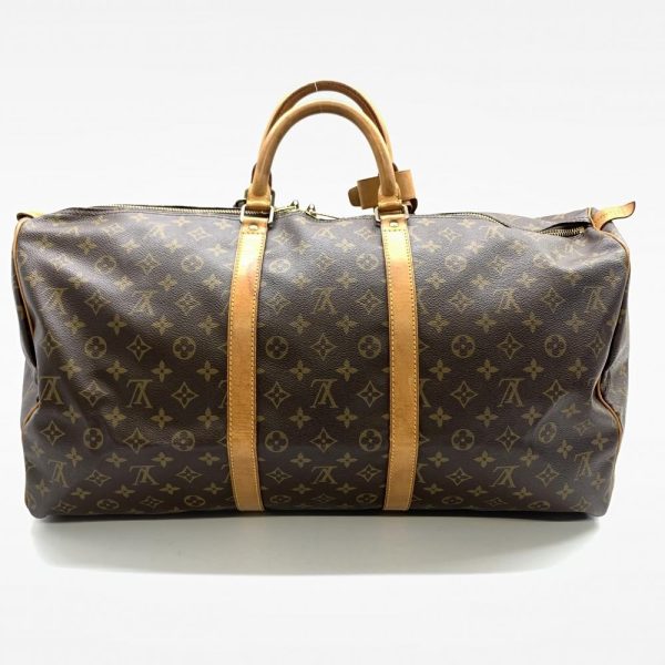 1240001036319 3 Louis Vuitton Keepall 55 Boston Bag Monogram Brown