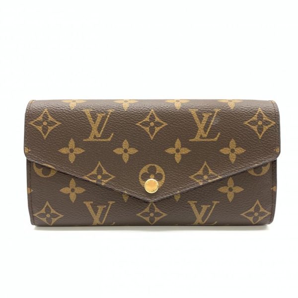 1240001036365 1 Louis Vuitton Portefeuille Sarah Long Wallet Monogram Brown Pink