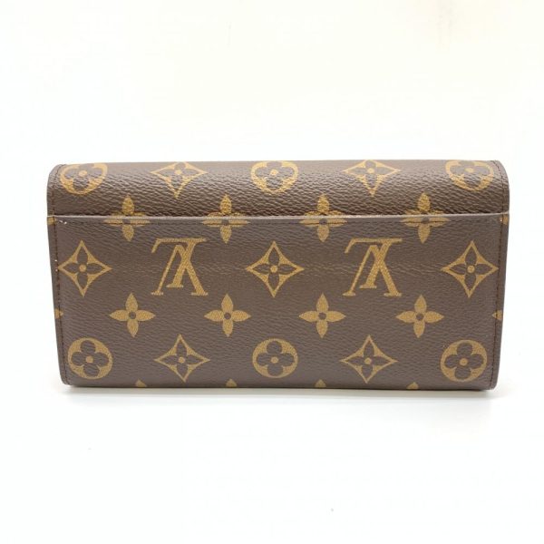 1240001036365 3 Louis Vuitton Portefeuille Sarah Long Wallet Monogram Brown Pink