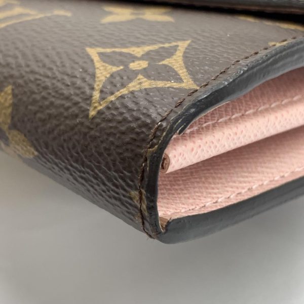 1240001036365 5 Louis Vuitton Portefeuille Sarah Long Wallet Monogram Brown Pink