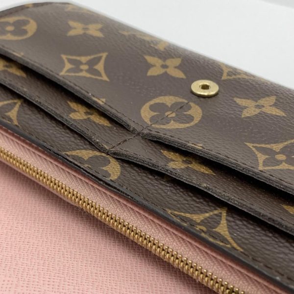 1240001036365 8 Louis Vuitton Portefeuille Sarah Long Wallet Monogram Brown Pink