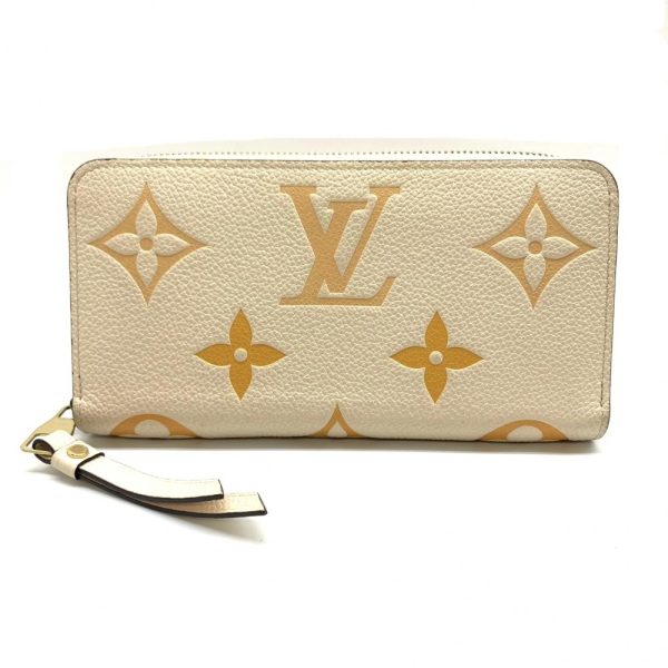 1240001036441 1 Louis Vuitton Zippy Wallet Monogram Empreinte Creme Saffron