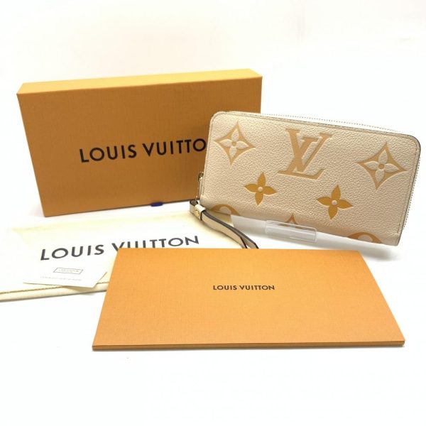 1240001036441 10 Louis Vuitton Zippy Wallet Monogram Empreinte Creme Saffron