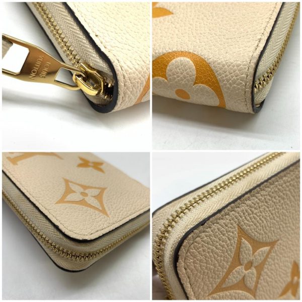 1240001036441 5 Louis Vuitton Zippy Wallet Monogram Empreinte Creme Saffron