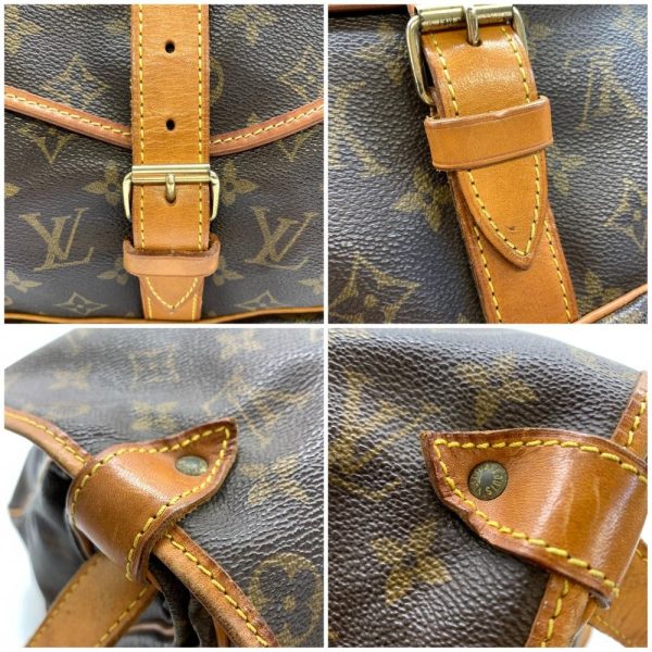 1240001036506 7 Louis Vuitton Saumur 45 Shoulder Bag Monogram Brown