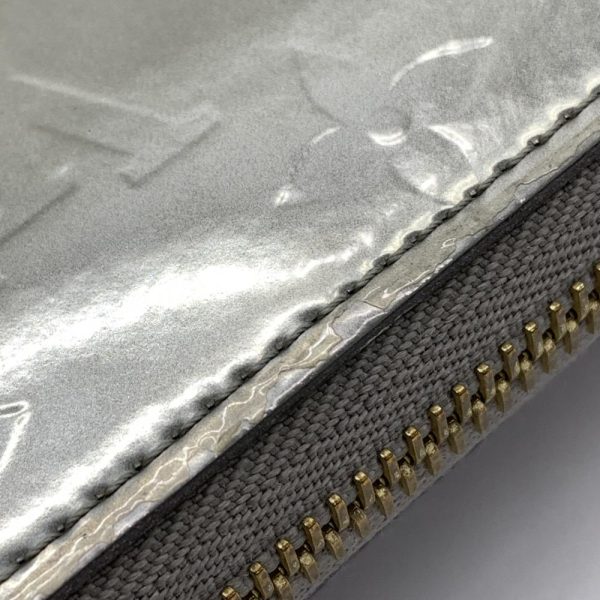 1240001036558 8 Louis Vuitton Zippy Wallet Long Wallet Vernis Silver Leather