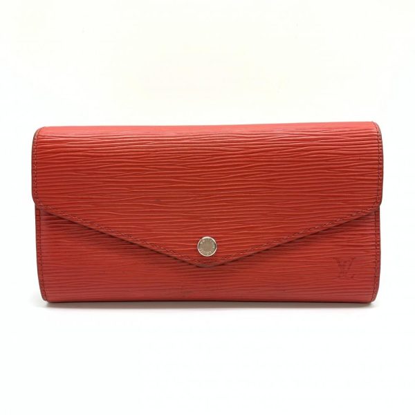 1240001036579 1 Louis Vuitton Epi Portefeuille Sara Long Wallet Leather Red