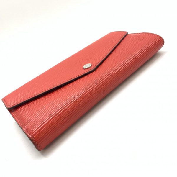 1240001036579 4 Louis Vuitton Epi Portefeuille Sara Long Wallet Leather Red