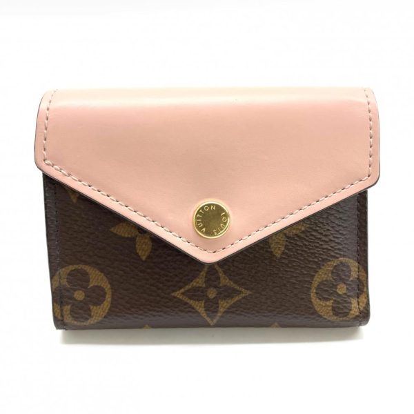 1240001036694 1 Louis Vuitton Portefeuille Zoe Trifold Wallet Monogram Brown Pink