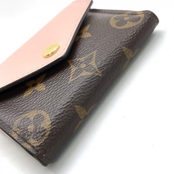 1240001036694 4 Louis Vuitton Portefeuille Zoe Trifold Wallet Monogram Brown Pink