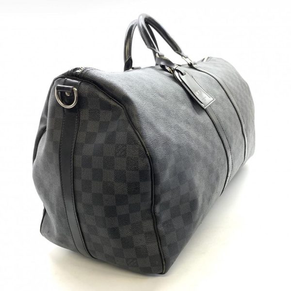 1240001036764 2 LOUIS VUITTON Keepall Bandouliere 55 Boston Travel Bag Black