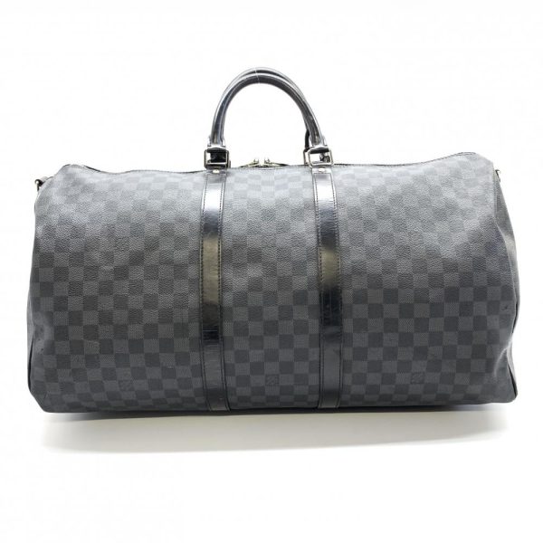 1240001036764 4 LOUIS VUITTON Keepall Bandouliere 55 Boston Travel Bag Black