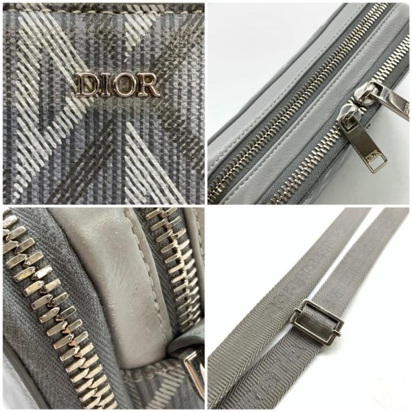 1240001037221 7 Christian Dior Cd Diamond Pouch Shoulder Bag Gray