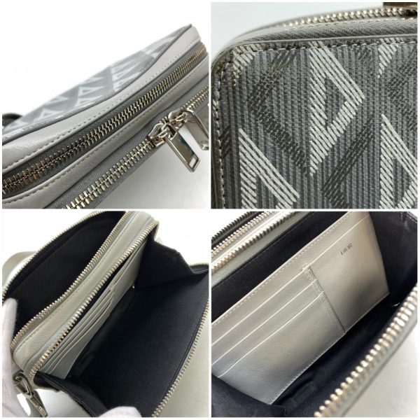 1240001037221 9 Christian Dior Cd Diamond Pouch Shoulder Bag Gray