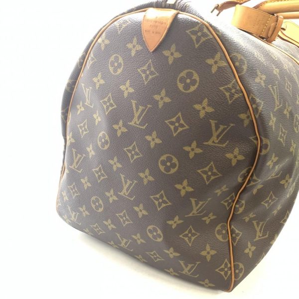 1240001037328 2 Louis Vuitton Keepall 55 Boston Bag Monogram Brown Beige