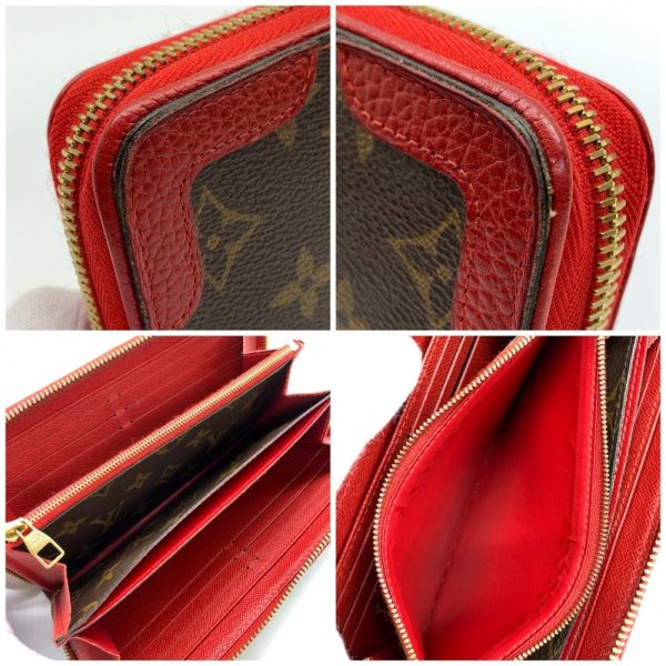 1240001037369 8 Louis Vuitton Zippy Wallet Retiro Monogram Long Wallet Red