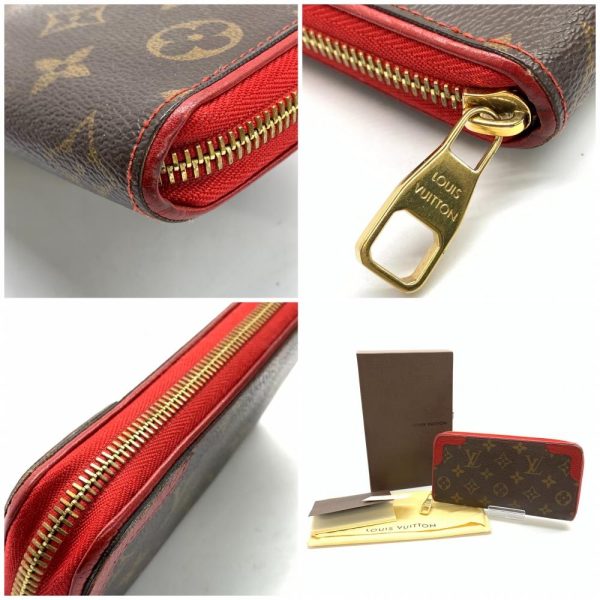 1240001037369 9 Louis Vuitton Zippy Wallet Retiro Monogram Long Wallet Red