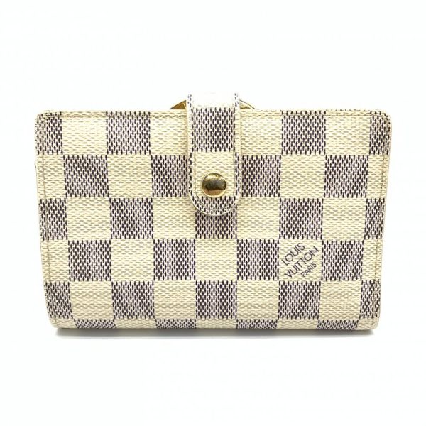 1240001037370 1 Louis Vuitton Portefeuille Viennois Bifold Wallet Damier Azur White