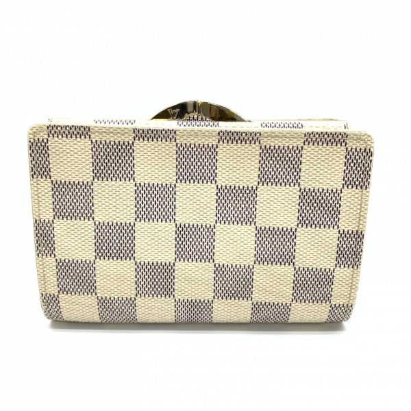 1240001037370 4 Louis Vuitton Portefeuille Viennois Bifold Wallet Damier Azur White