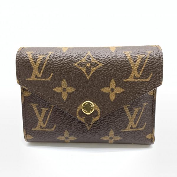 1240001037378 1 Louis Vuitton Portefeuille Victorine Monogram Trifold Wallet Brown