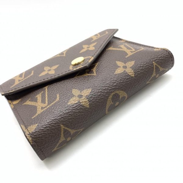 1240001037378 4 Louis Vuitton Portefeuille Victorine Monogram Trifold Wallet Brown