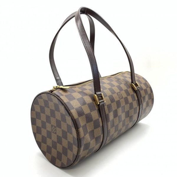 1240001037380 2 Louis Vuitton Papillon Damier Cylindrical Handbag Brown