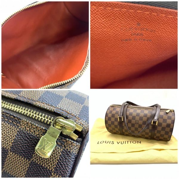 1240001037380 9 Louis Vuitton Papillon Damier Cylindrical Handbag Brown