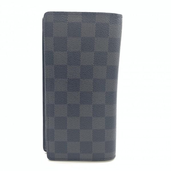 1240001037388 3 Louis Vuitton Portefeuille Brother Bifold Long Wallet Damier Graphite Black