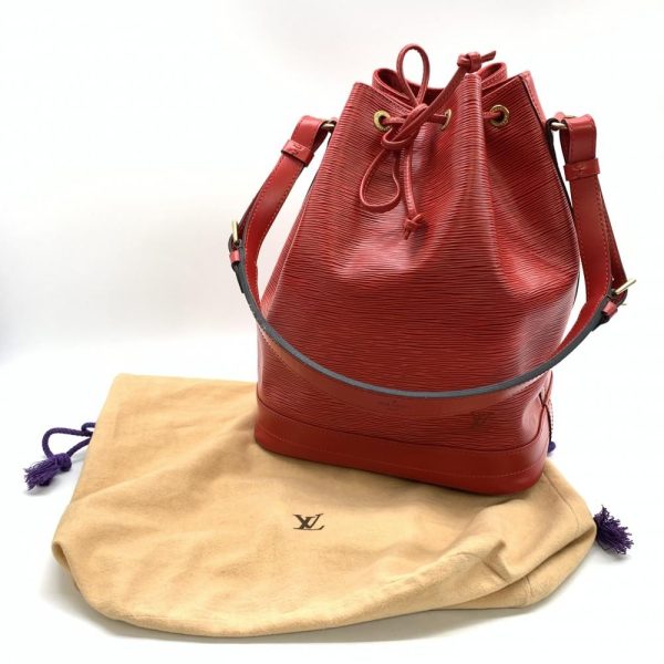 1240001037408 10 Louis Vuitton Noe Epi Leather Shoulder Bag Drawstring Type Castilian Red