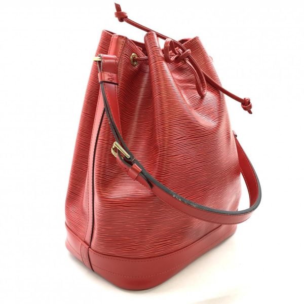 1240001037408 2 Louis Vuitton Noe Epi Leather Shoulder Bag Drawstring Type Castilian Red