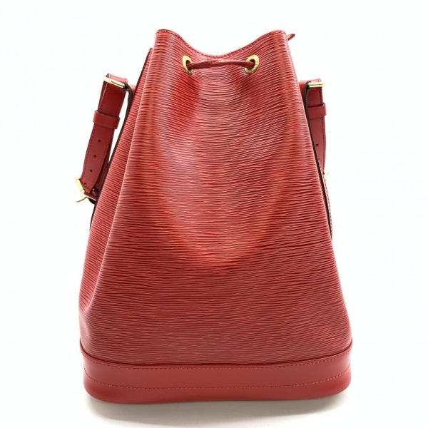 1240001037408 4 Louis Vuitton Noe Epi Leather Shoulder Bag Drawstring Type Castilian Red