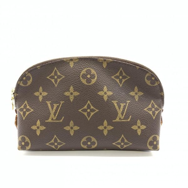 1240001037576 1 Louis Vuitton Monogram Posh Cosmetic Pouch Brown Gold