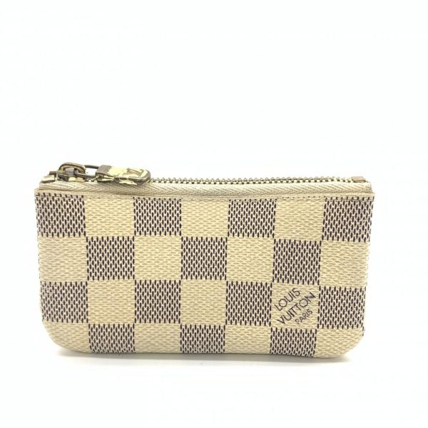 1240001037602 1 Louis Vuitton Pochette Cleat Coin Case Damier Azur White Gray