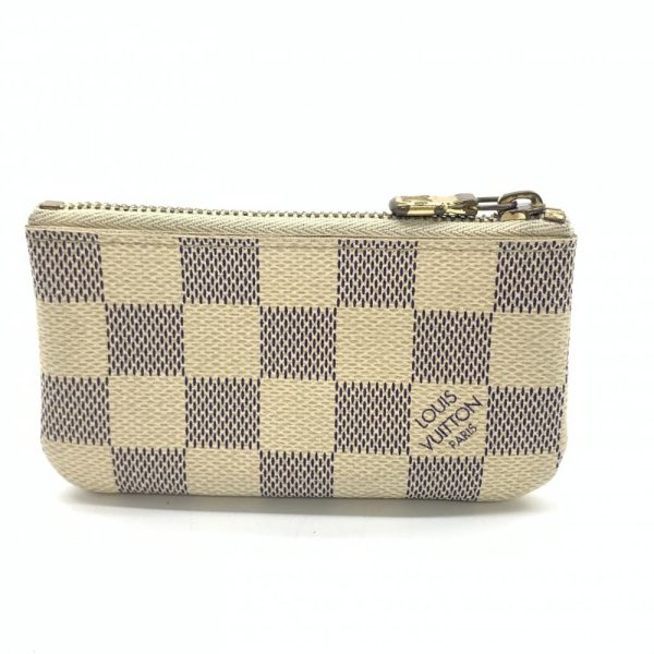 1240001037602 3 Louis Vuitton Pochette Cleat Coin Case Damier Azur White Gray