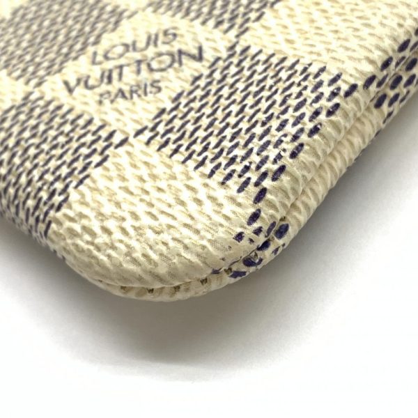 1240001037602 5 Louis Vuitton Pochette Cleat Coin Case Damier Azur White Gray