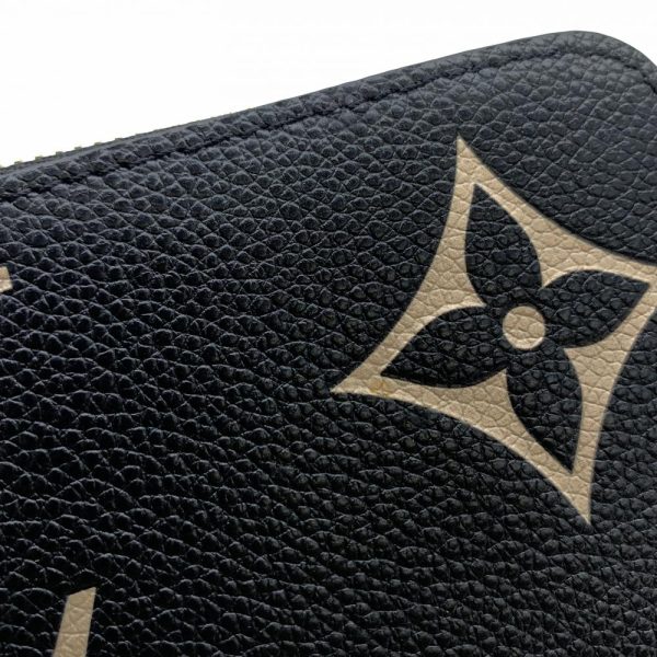 1240001037703 8 Louis Vuitton Zippy Wallet Monogram Empreinte Long Wallet Black Beige