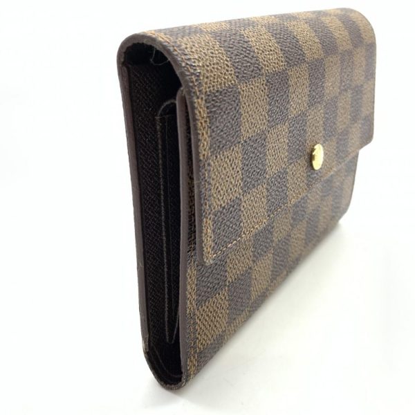 1240001037901 2 Louis Vuitton Damier Porte Tresor Etuit Papier Trifold Wallet Brown