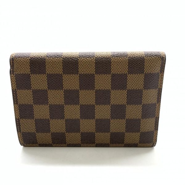 1240001037901 3 Louis Vuitton Damier Porte Tresor Etuit Papier Trifold Wallet Brown