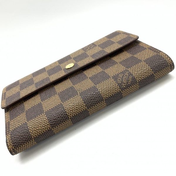 1240001037901 4 Louis Vuitton Damier Porte Tresor Etuit Papier Trifold Wallet Brown